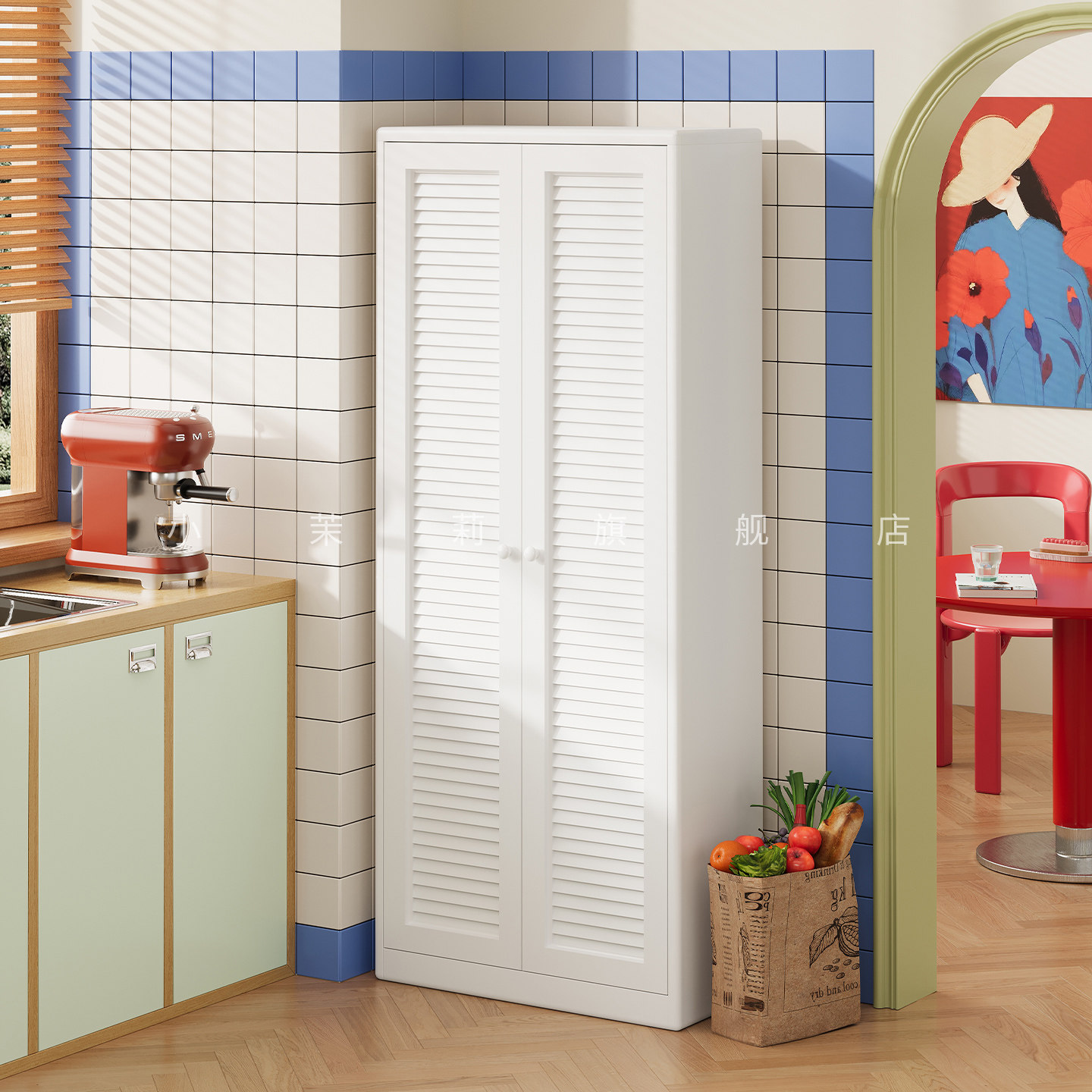 金属餐边柜2026新款适合客厅厨房灶台边橱柜钢制多功能储物柜边柜