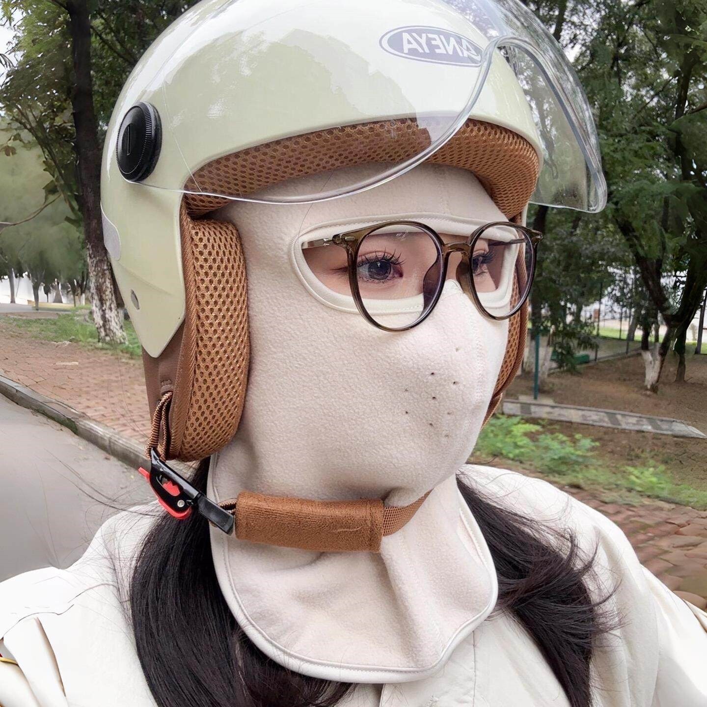 秋冬骑车防风面罩户外骑行包颈护耳护脸三合一口罩防冻透气脸基尼