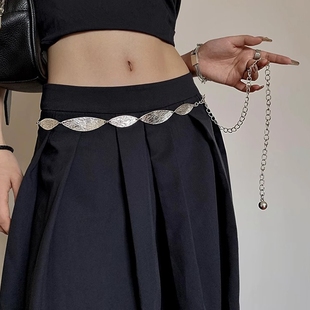 银色金属腰链女复古百搭ins波西米亚风腰带小众高级感装饰配裙子