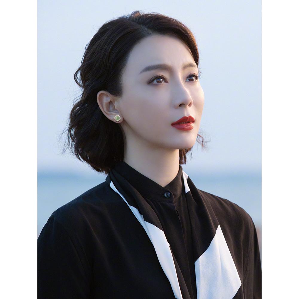 奥系AOXI和田玉耳钉翡翠耳环纯银冰种耳坠母亲节礼物实用送妈妈