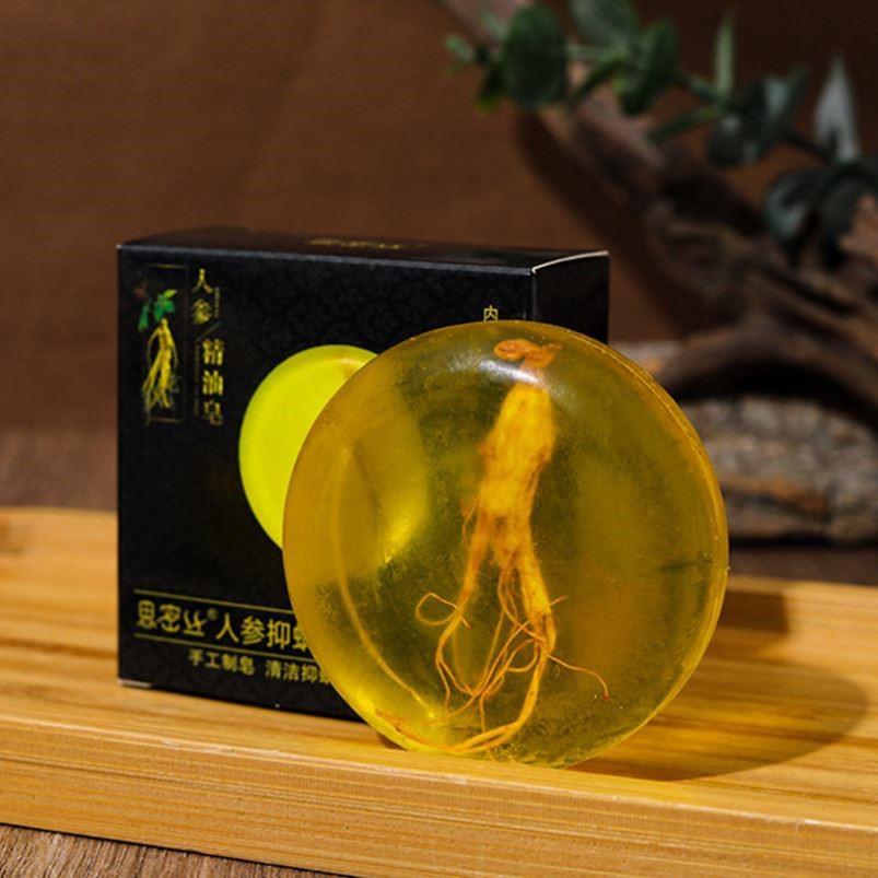 思密丝人参苦参皂女士洗脸皂纯手工精油皂除螨皂洗脸专用高级香皂
