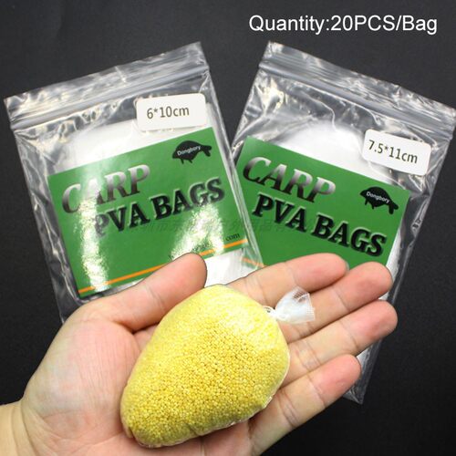 20个水溶打窝袋 PVA水溶性饵料袋精准打窝钓鱼窝料打窝器垂钓用品