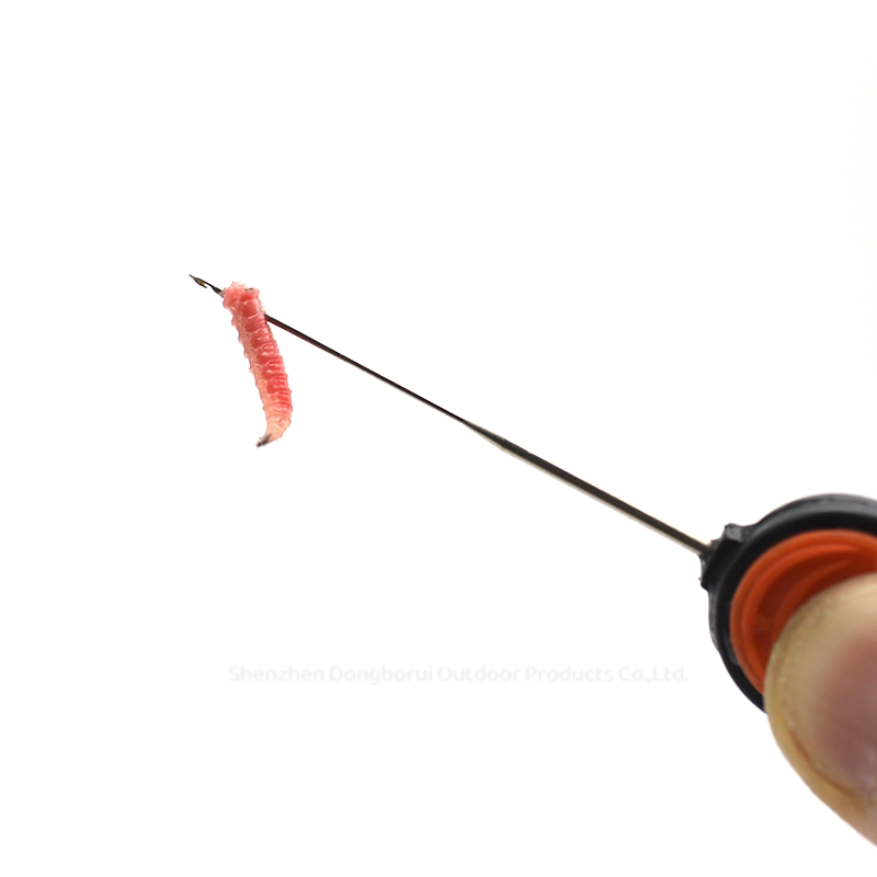钓组蛆虫钩针防滑包胶手柄穿饵钩针安全穿活虫Maggot needle