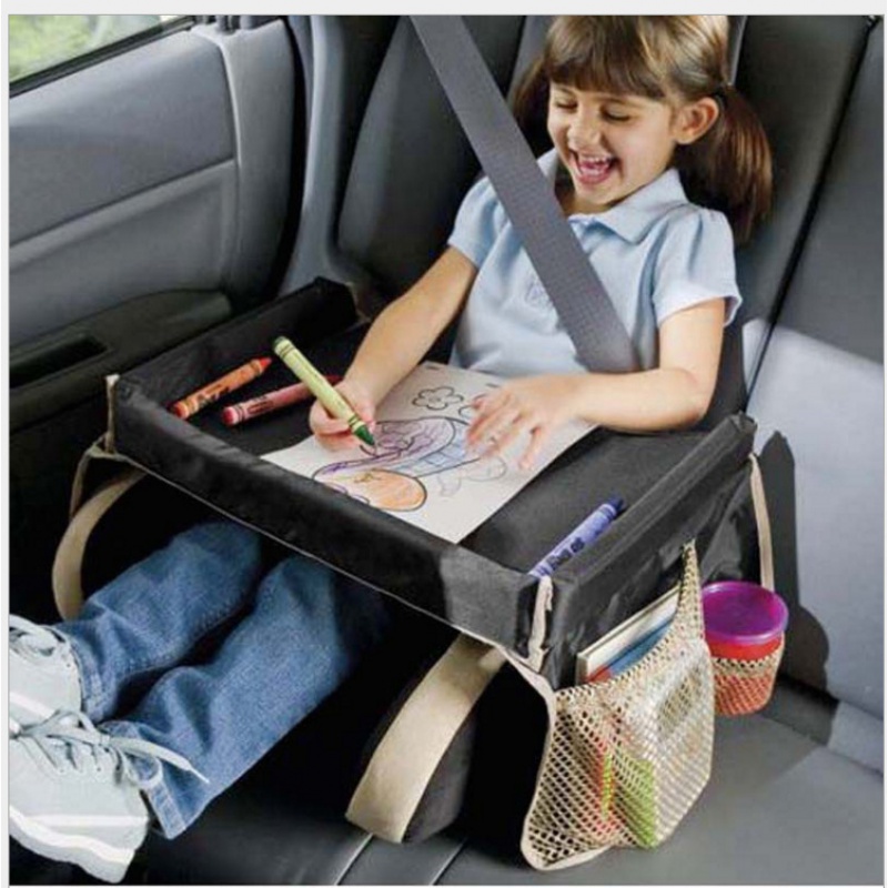 汽车儿童安全座椅收纳桌旅游儿童画画板婴儿手推车托盘车收纳挂袋