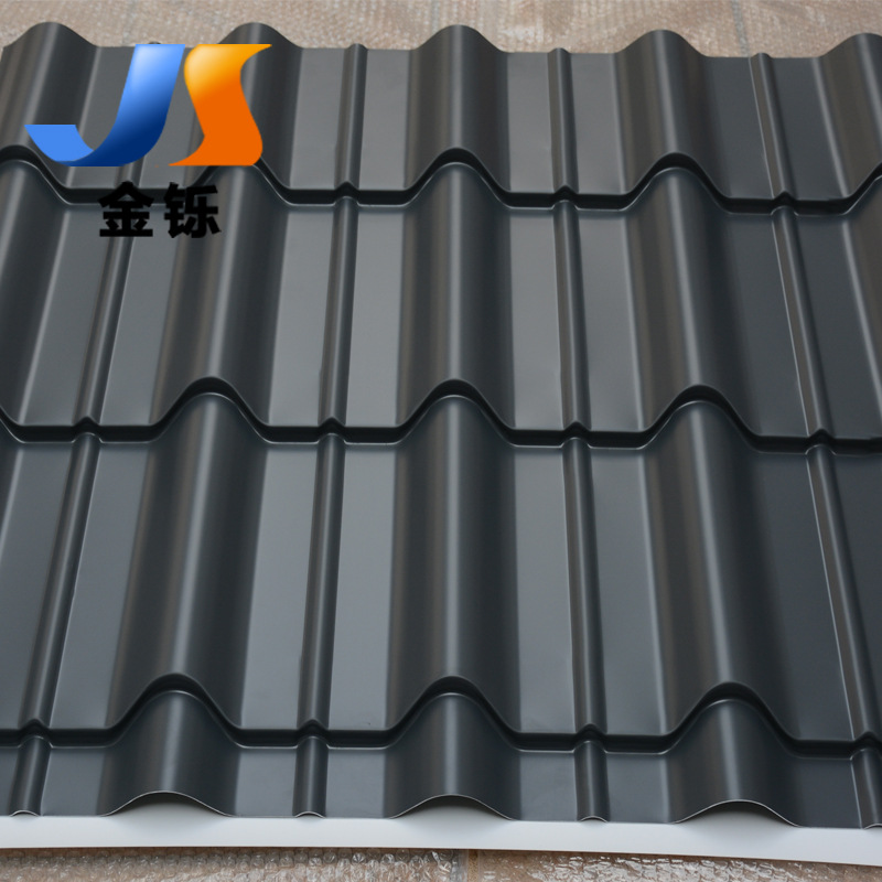园林阁楼820金属屋面瓦 古建屋面0.9mm铝镁锰屋脊瓦 金属仿古瓦