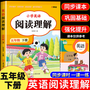 五年级英语阅读理解每日一练下册 人教pep版小学英语阅读理解专项训练教材英语同步练习册课堂作业本小学生英语完形填空与阅读理解