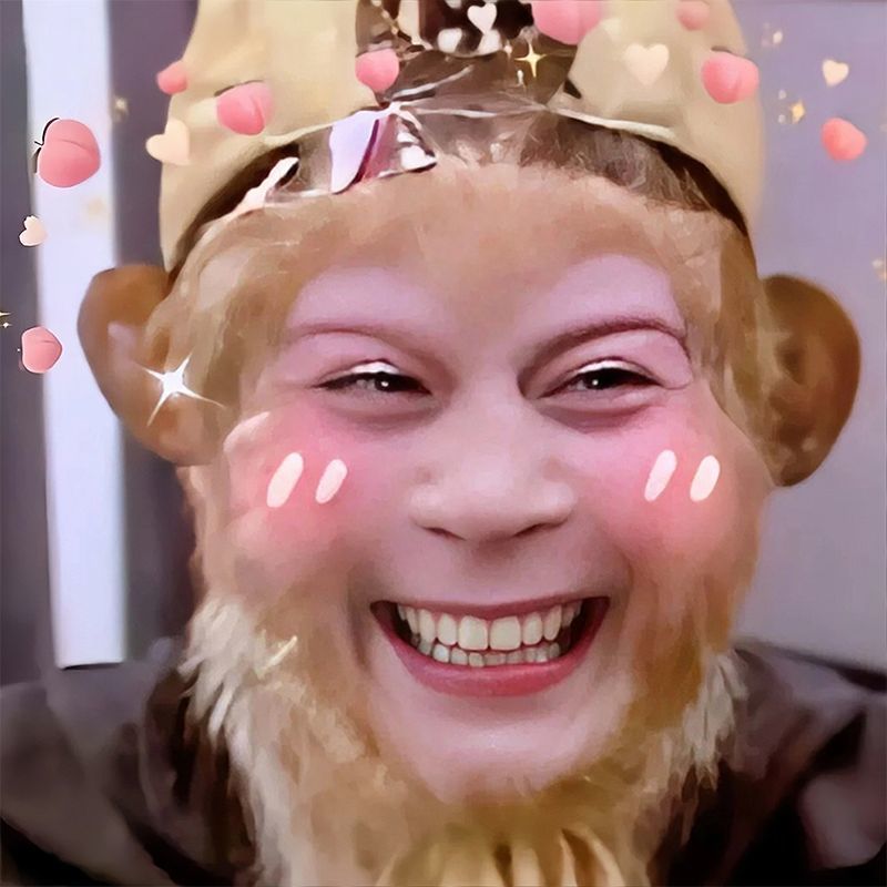 新款甜妹猴哥表情墙贴甜度爆表浴室卧室客厅防水自粘不干胶贴纸