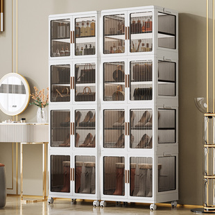 折叠鞋柜鞋架子家用门口入门室内鞋架收纳柜防尘简易收纳盒免安装