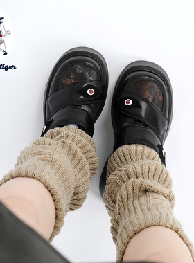 purple tiger【原创】新款鬼怪恶魔小皮鞋女2025增高暗黑厚底单鞋