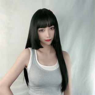 假发女长直发cosplay齐腰长发公主切姬发式齐刘海动漫假发全头套