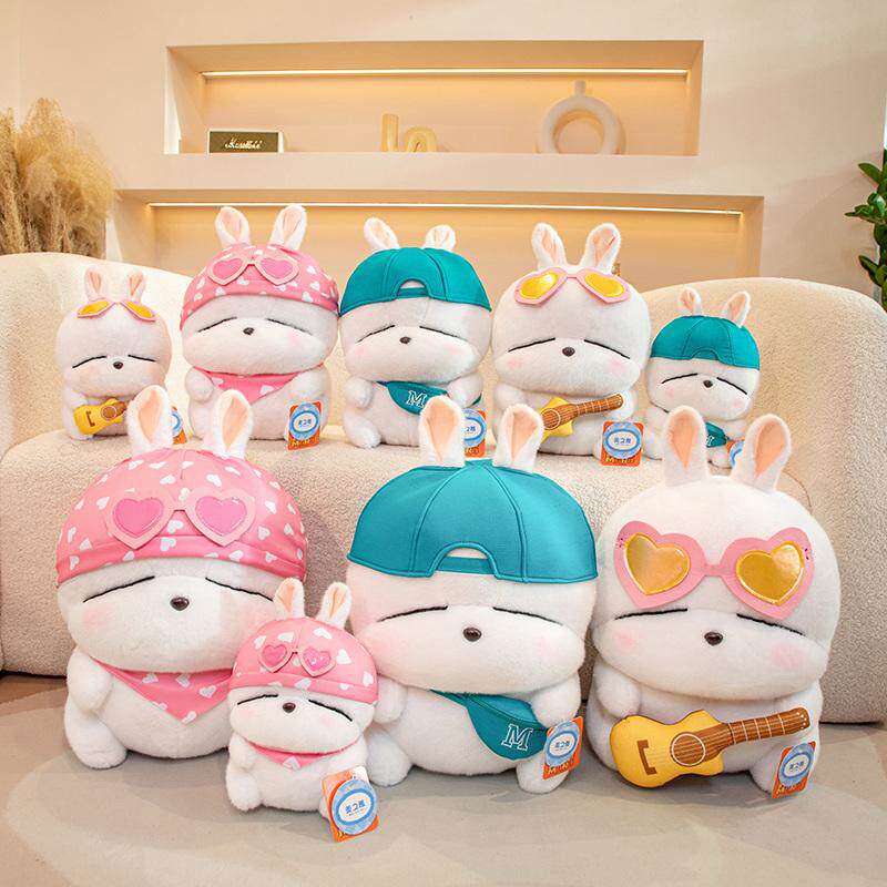 可爱摇滚流氓兔正版毛绒玩具公仔安抚女孩睡觉搂抱布娃娃生日礼物