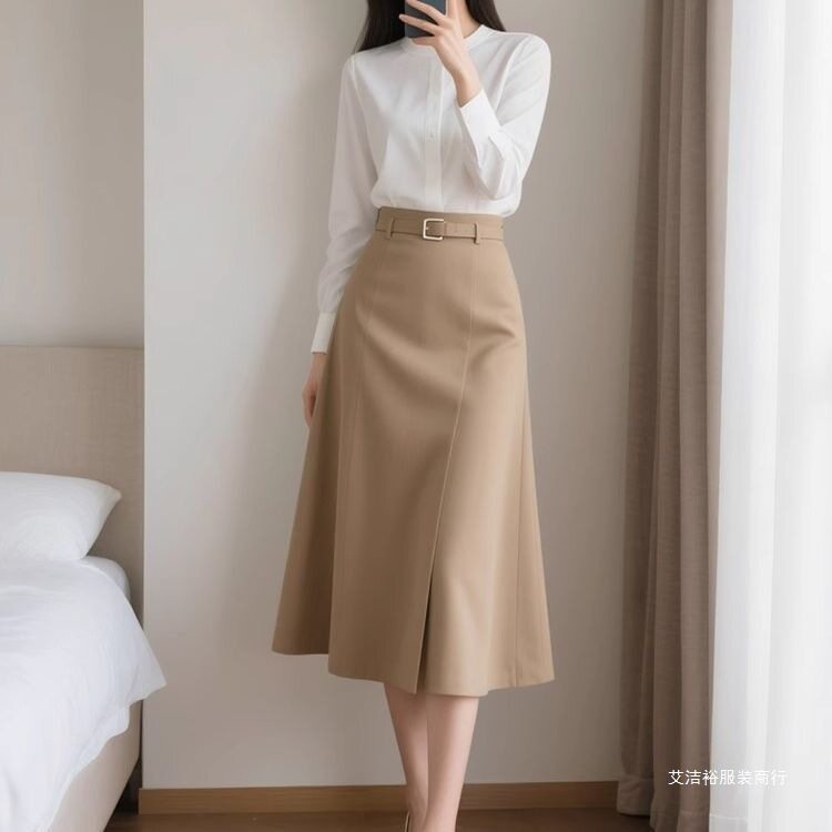 春秋季新款女装时尚气质衬衫两件套装半身裙子女士通勤洋气轻熟风
