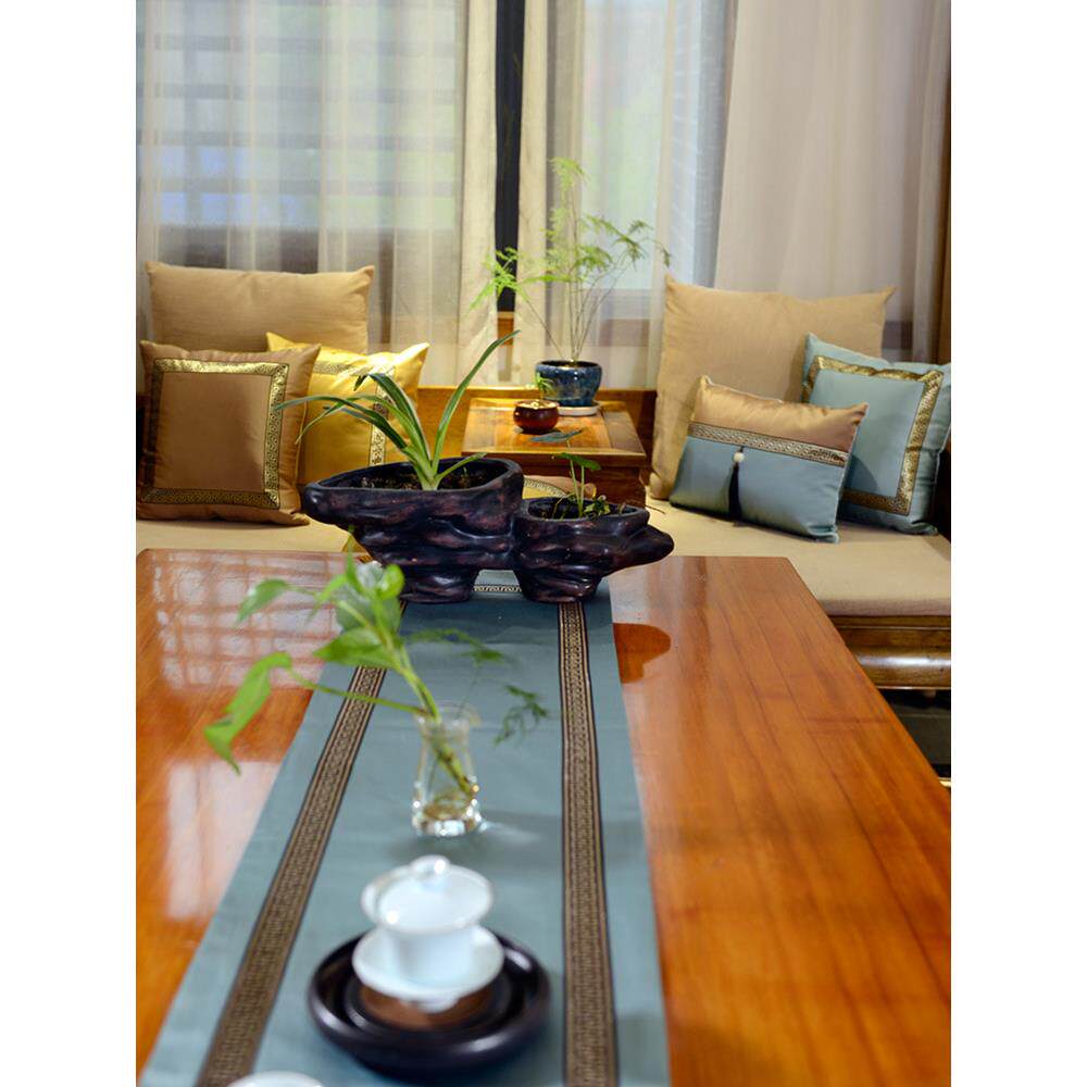 xyt纯色回纹红木沙发靠垫腰枕床头大靠背套新中式抱枕套芯靠腰枕