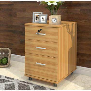 办公文件柜子带锁抽屉资料柜移动落地矮柜桌下活动柜储物柜床头柜