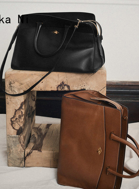 kikani metier杀手包真皮商务公文包女士斜挎包设计师手提通勤包