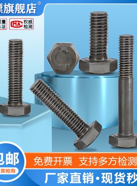 南镖4.8级铁本色外六角螺丝钉加长普通螺栓M6M8M10M12M14M16--M24
