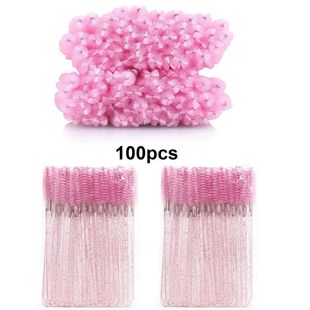 100pcs Disposable Eyelash Brushes Spoolies Micro Lash Mascar
