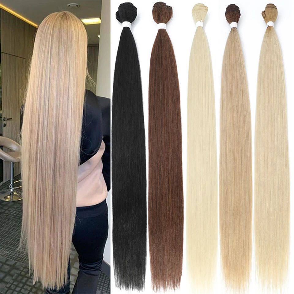Bone Straight Hair Bundles Salon Natural Hair Extensions Fak