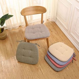 Summer Dining Chair Cushion Thickened Cotton Linen Breathabl