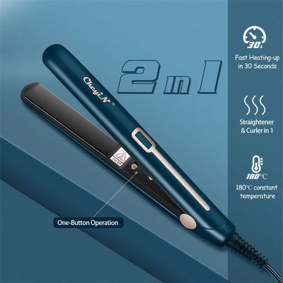 CkeyiN Mini Hair Flat Iron 2 in 1 Hair Straightener and Curl