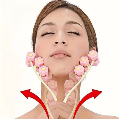 New Portable Flower Shaped Facial Roller Massager Anti Wrink