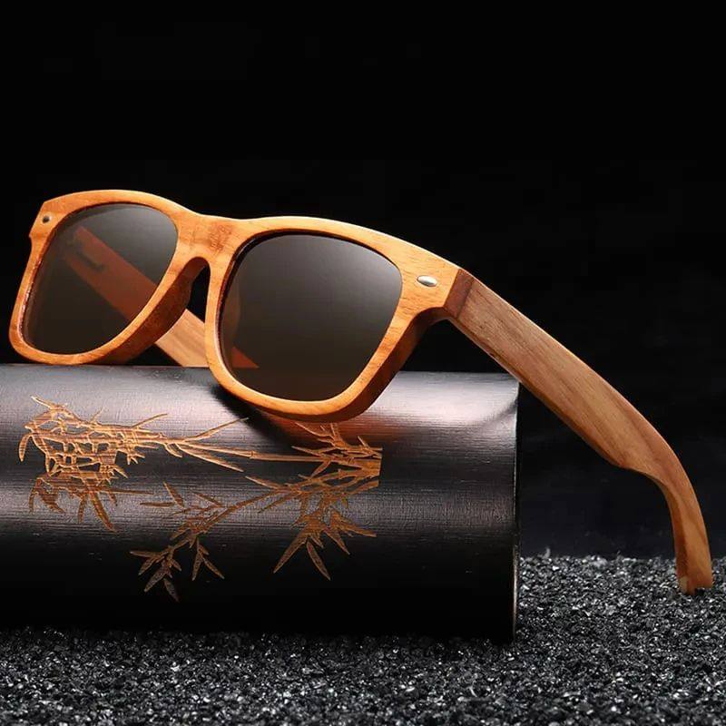 Plastics Wood Bamboo Sunglasses Men Women Classic Fashion UV