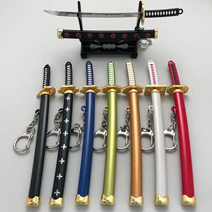 8 Styles Roronoa Zoro Samurai Sword Keychain For Women Men S