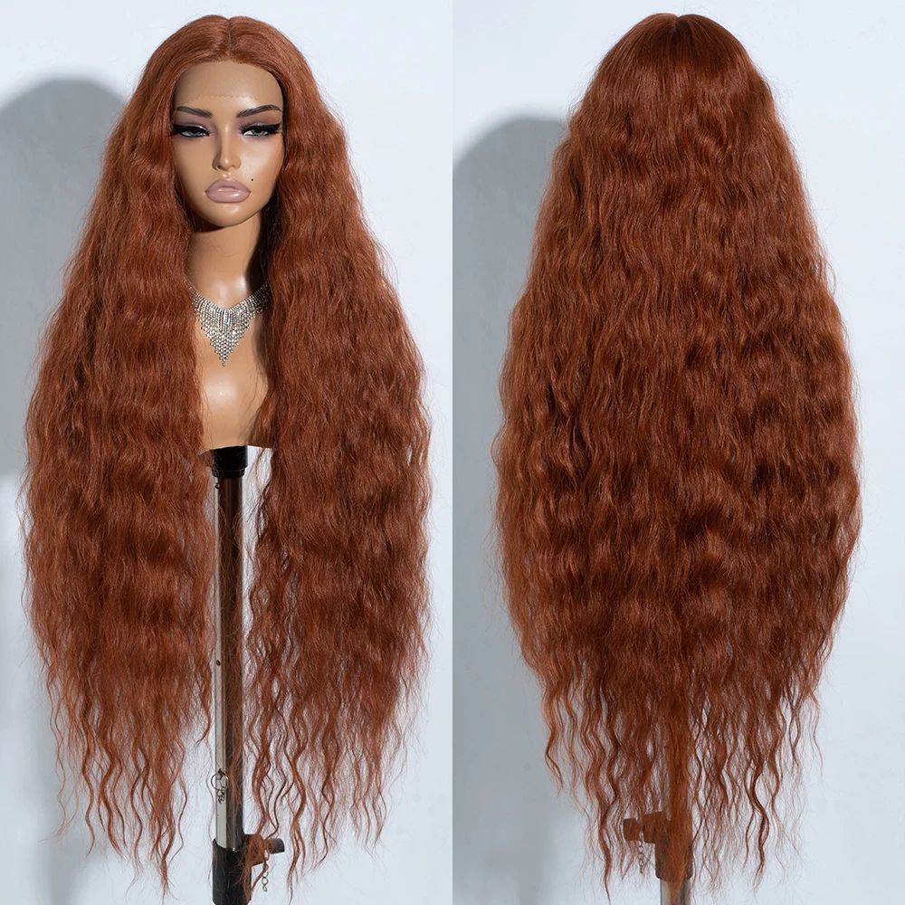 Synthetic Lace Front Curly Wigs For Women 42 inches Soft Wav
