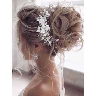 Wedding Hair Piece Flower Bridal Bride Pearl 1Pc Vine