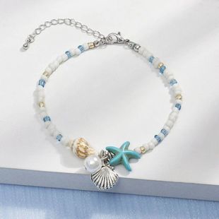 Bohemian Beach Blue Starfish Bracelet For Women Girls Summer