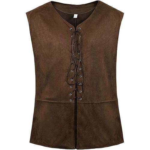 Steampunk Vikings Adult Pirate Vest Plus Size Men Costume Ca