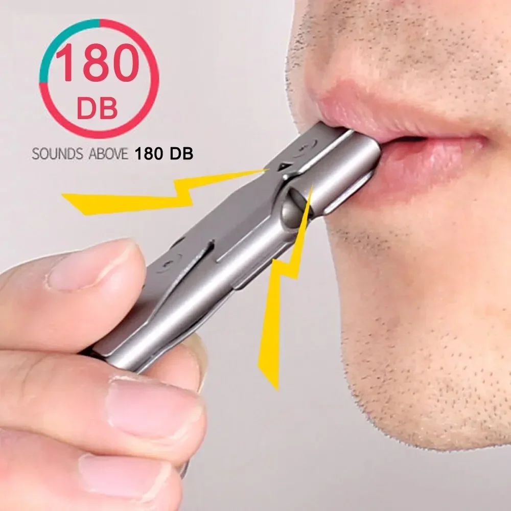 Double Pipe Whistle Pendant Keychain High Decibel Portable O