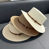 Straw Casual Summer Beach Simple Female Women Hat Panama