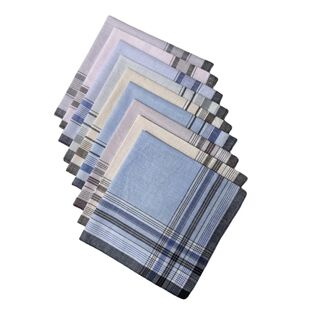 3-18PCS Vintage Satin Cotton Handkerchiefs 38cm Classic Soft