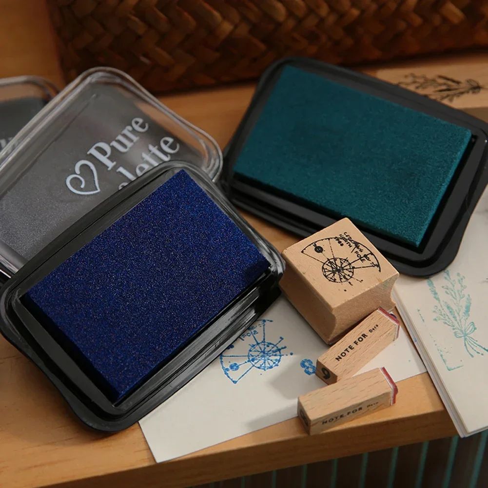 12 Colors Big Size Ink Pad Stamp Planner Scrapbooking Silico