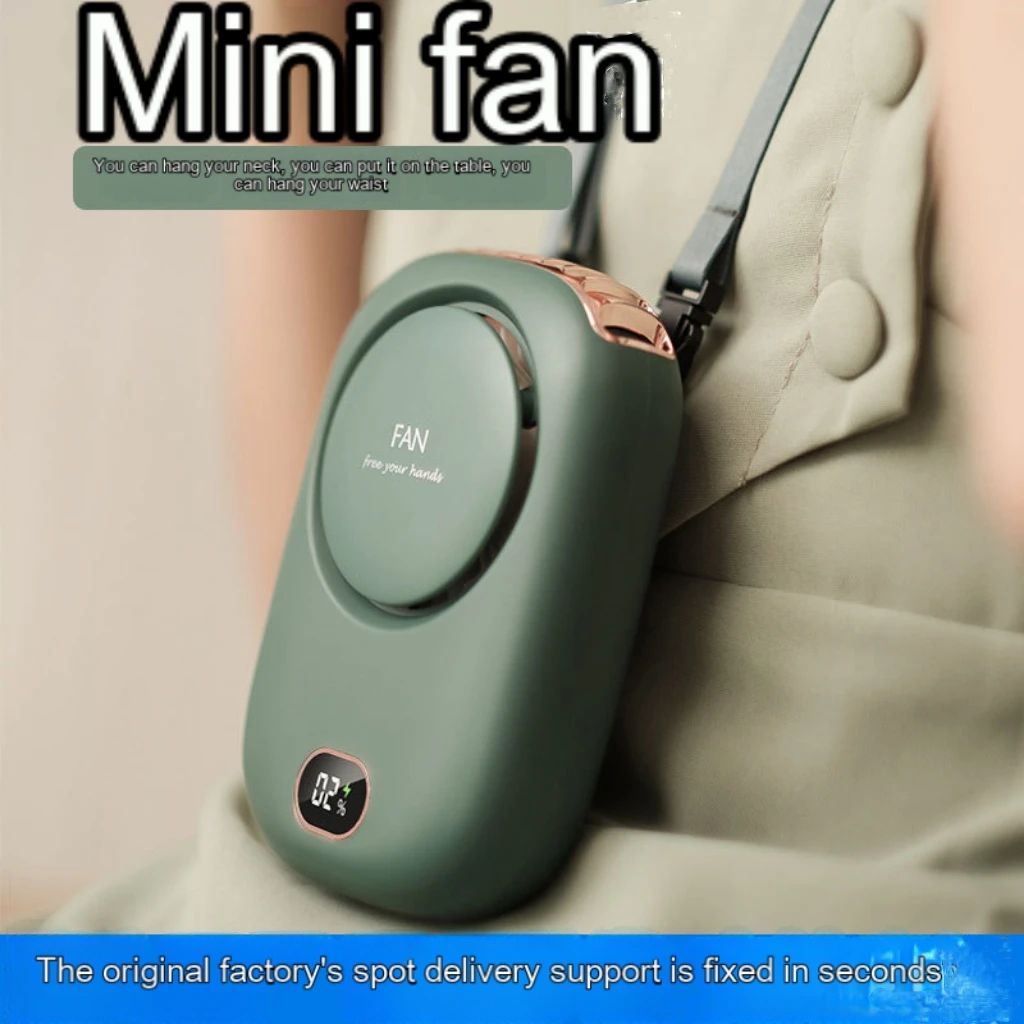 New Mini Portable Fan Hanging Handheld Fan Rechargeable Blad