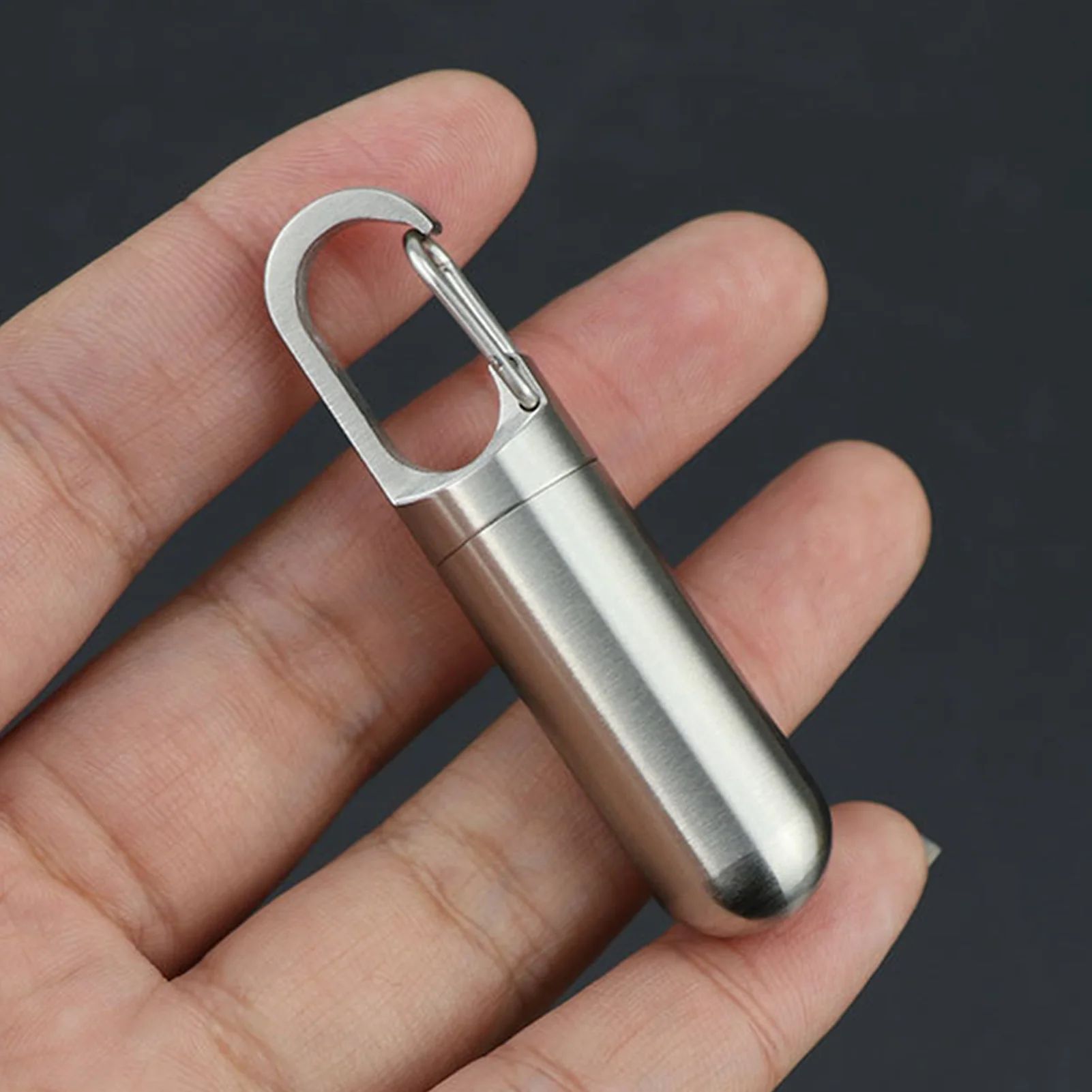Stainless Steel Medicine Container Waterproof Portable Capsu