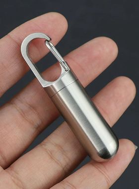 Stainless Steel Medicine Container Waterproof Portable Capsu