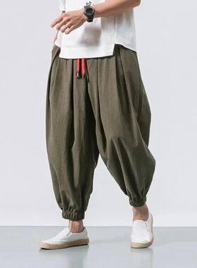 New rendy Men Harem Pants Loose Oversized Style Cotton and L