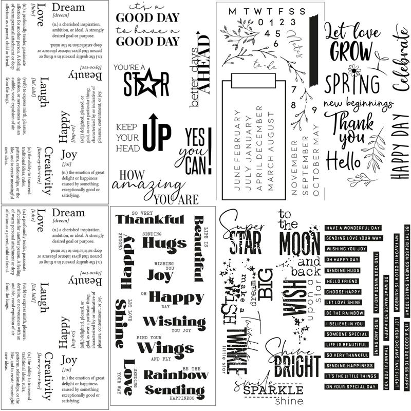 Good Vibes Diamond Sentiments Transparent Clear Stamp/seal f