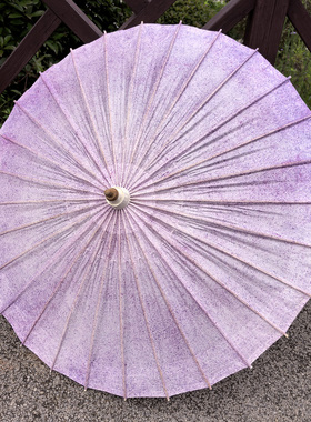 油纸伞防雨古风手工复古桐油伞女防雨防晒实用汉服拍照传统紫色伞