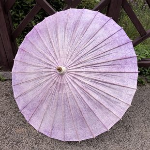 油纸伞防雨古风手工复古桐油伞女防雨防晒实用汉服拍照传统紫色伞