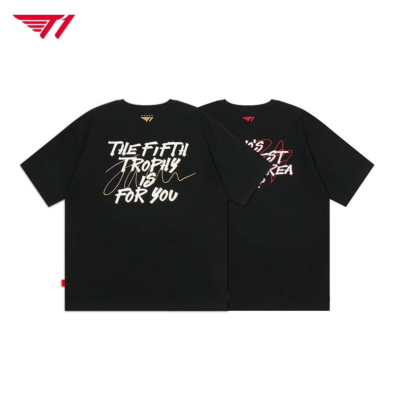 现货 T1战队2025年夏季新款限定T恤Faker签名印花短袖引语系列