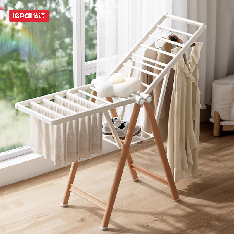 折叠晾衣架阳台家用卧室内落地户外晒被子神器挂衣铝合金杆凉衣架