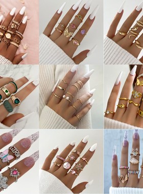 Cross border diamond inlaid heart Girl sweet drop oil ring