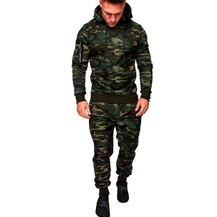 New men's camouflage Hooded Sweater track pants sports s