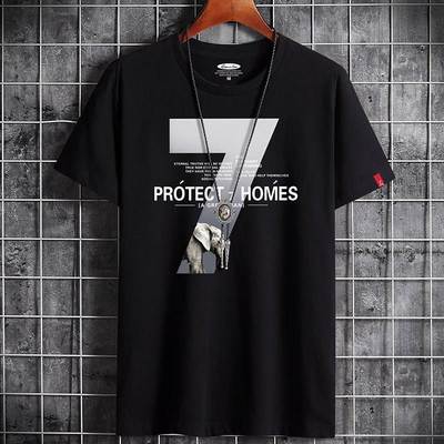 big Plus Size Tops tee T Shirt Men Casual Graphic Tees for