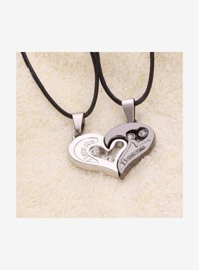 Couple necklaces Heart-shaped gifts Korean jewelry爱心项链