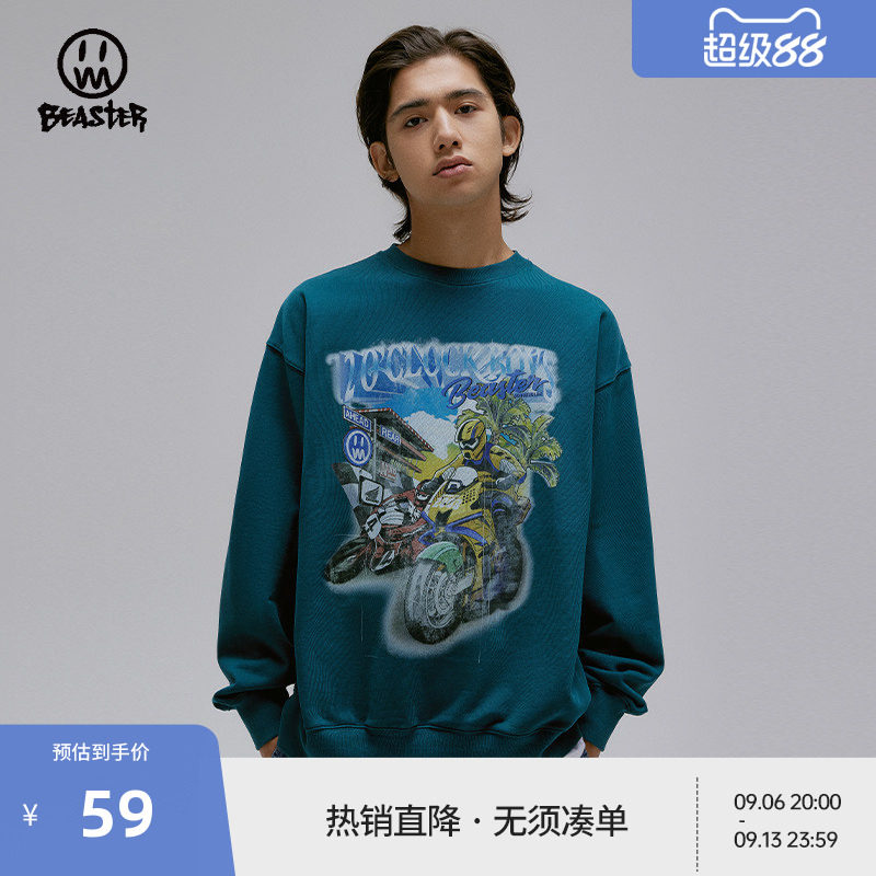 beaster小恶魔圆领卫衣图片