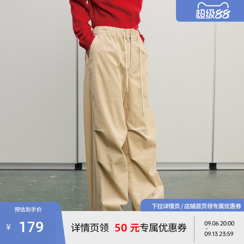BEASTER灯芯绒工装裤男女情侣款直通裤显瘦美式早秋休闲长裤子图片